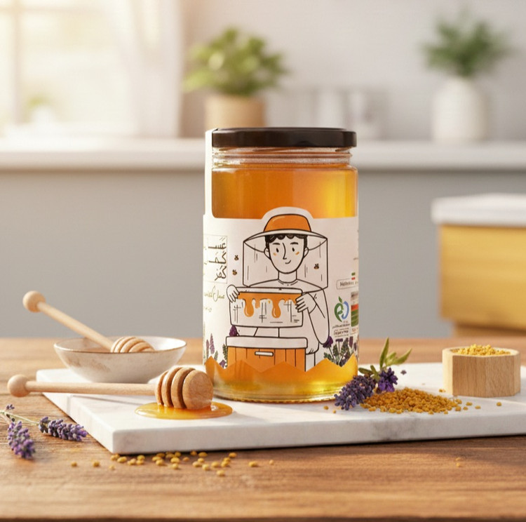 عسل بکر و خام گز انگبین ایرانی