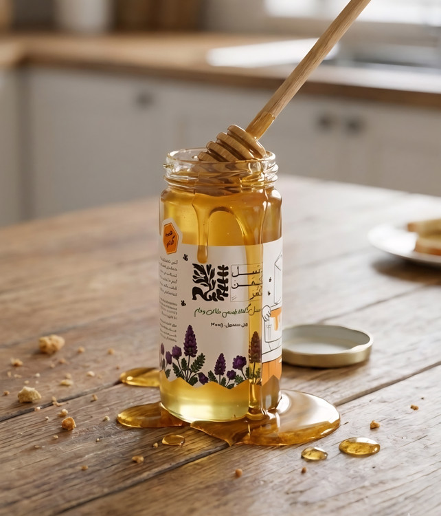 عسل بکر و خام گز انگبین ایرانی