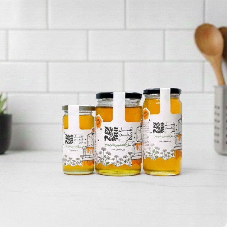 سه وزن عسل بکر و خام گشنیز ایرانی