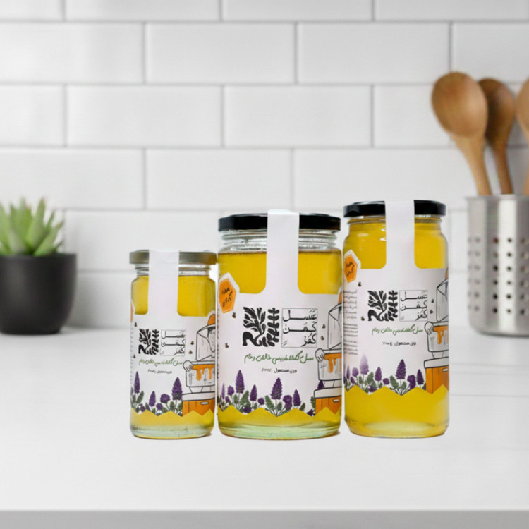 سه سایز عسل بکر و خام گز انگبین ایرانی