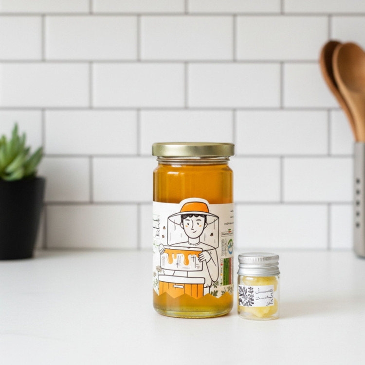 ژل رویال اصل ایرانی و 300 گرم عسل گشنیز